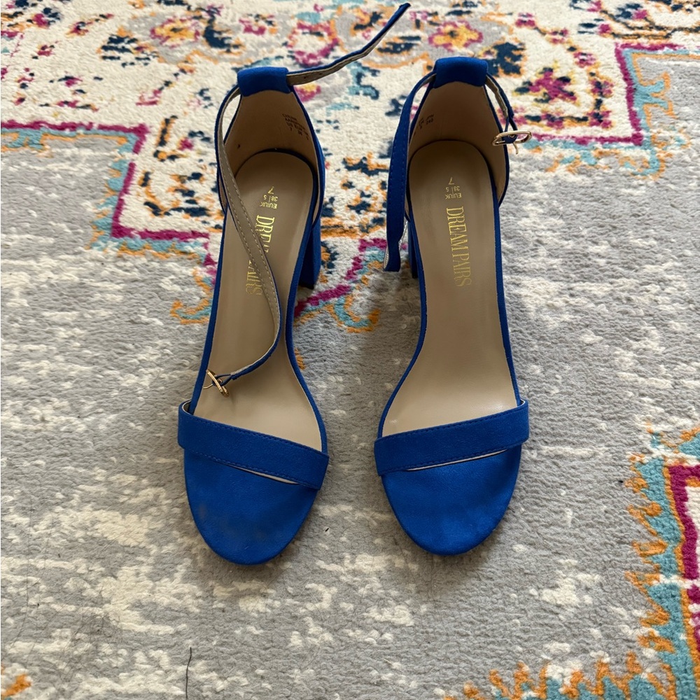 Blue Velvet High Heels